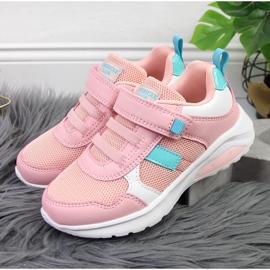 Pinker American Club Sportschuh für Mädchen mit Klettverschluss rosa 2