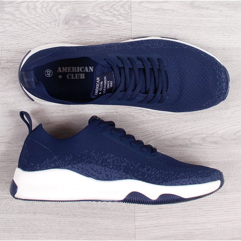 Marineblaue Sportschuhe für Herren von American Club 1