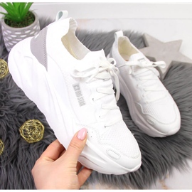 Weiße Damen-Plateau-Sportschuhe Big Star JJ274604 1