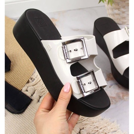 Damen-Gummihausschuhe auf der Plattform Zaxy HH285181 weiß 1