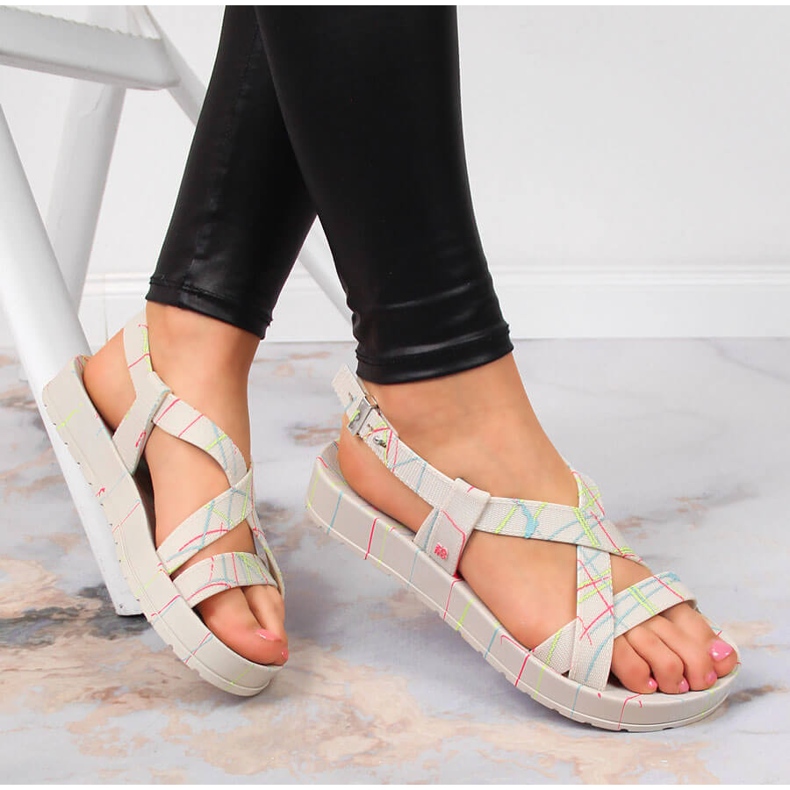 Damen-Sandalen aus Gummi mit duftendem Zaxy HH285264 beige 1