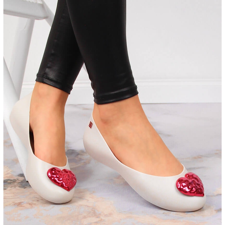 Ballerinas meliski für damen mit einem herz beige Zaxy JJ285045 1