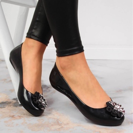 Ballerinas meliski für damen mit einer blume schwarz Zaxy JJ285048 1