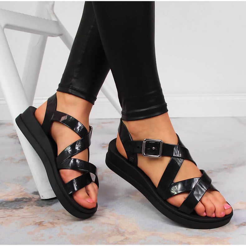 Schwarze Zaxy duftende Damensandalen JJ285093 1