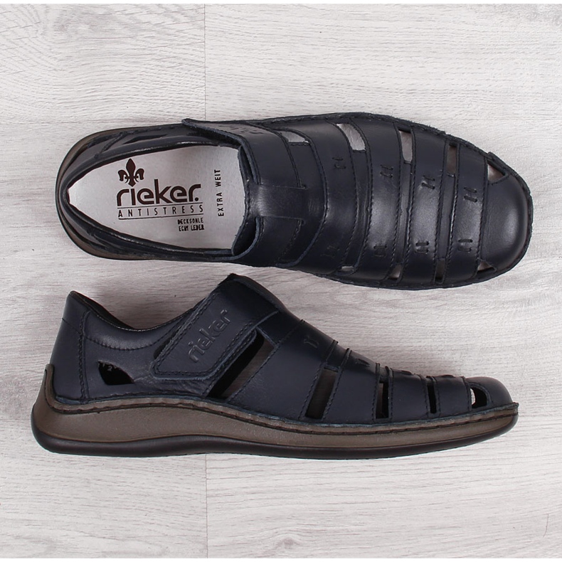 Sommerschuhe mit Klettverschluss für Herren Rieker 05279-14 schwarz 1