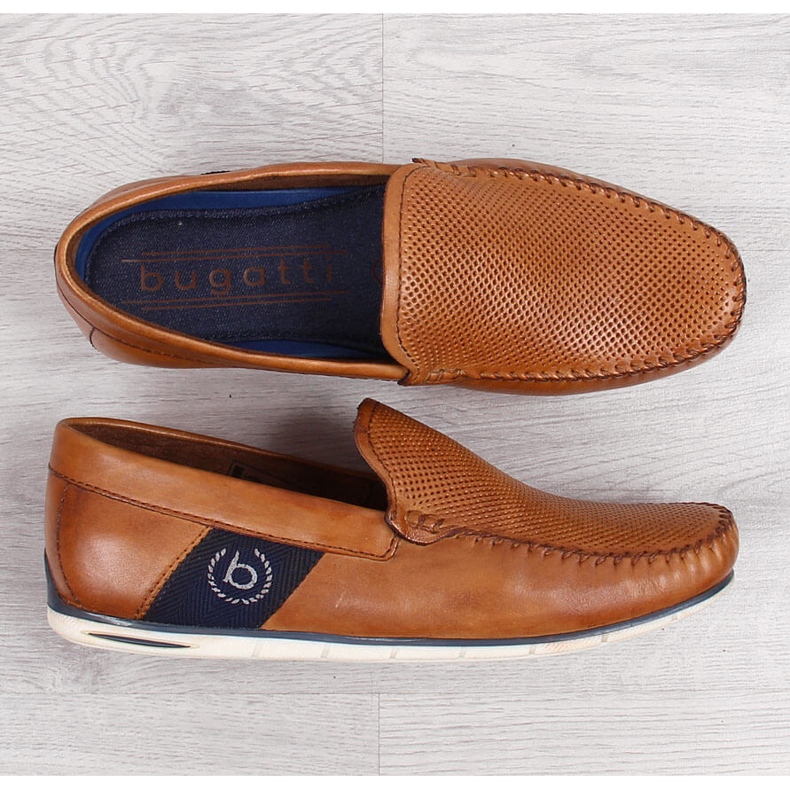 Braune Lederslipper für Herren Bugatti JJ153094 1