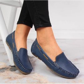 Damen-Loafer aus Leder Marineblau Helios 398 1