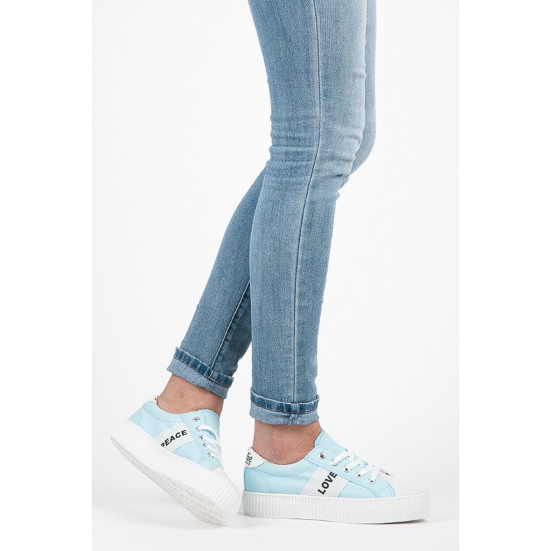 Kylie Love &amp; Peace-Turnschuhe blau 2