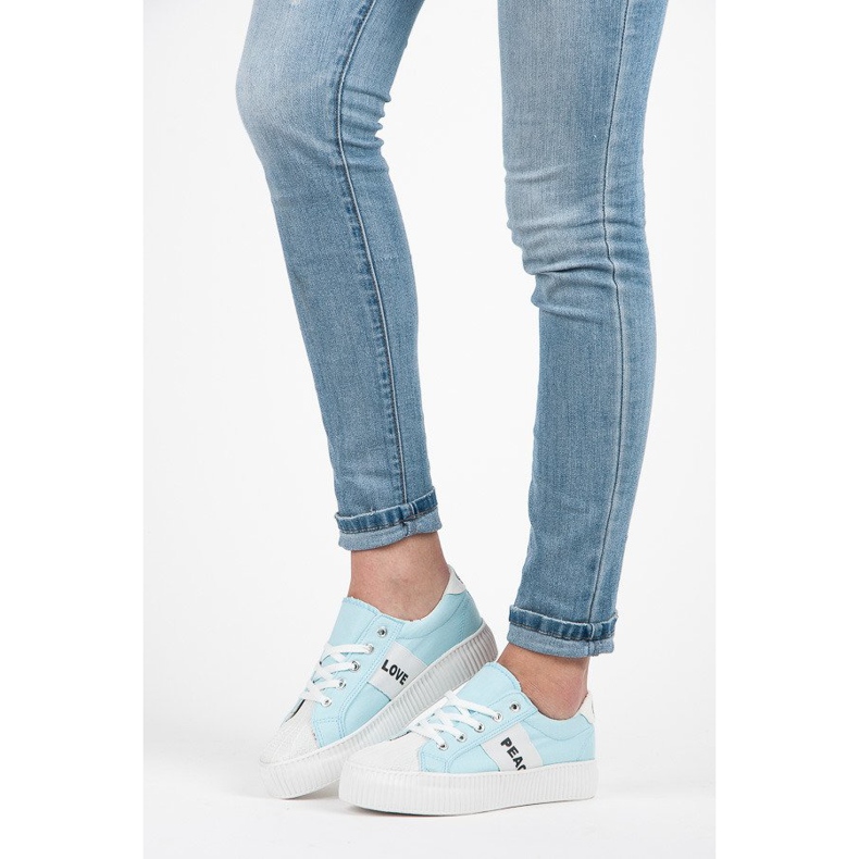 Kylie Love &amp; Peace-Turnschuhe blau 1
