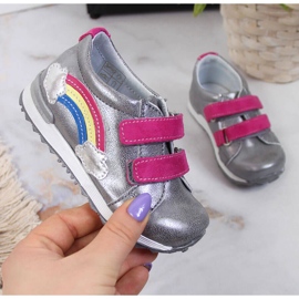 Mädchenschuhe mit Klettverschluss Silber Kornecki 6775 1