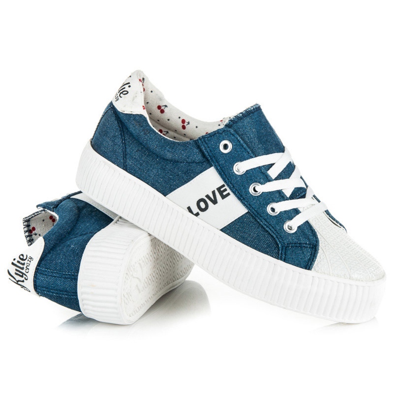 Kylie Love &amp; Peace-Turnschuhe blau 1