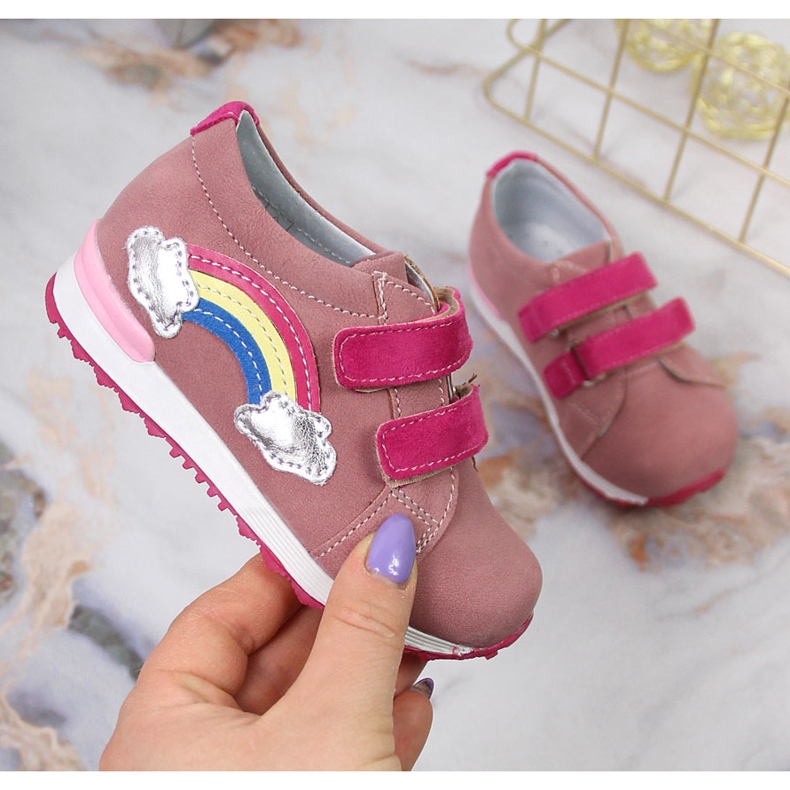 Mädchenschuhe mit Klettverschluss lila Kornecki 6775 mehrfarbig 1
