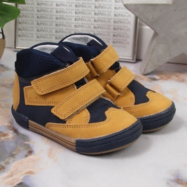 Jungenschuhe mit Klettverschluss camel Kornecki 6785 braun schwarz 2