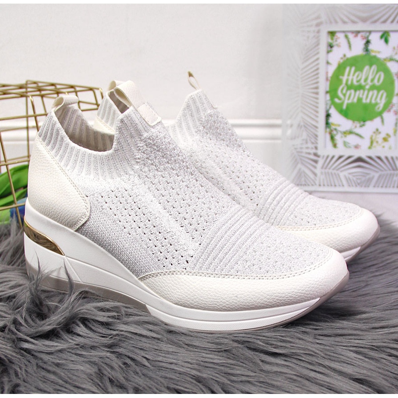Weiße Keilsneaker für Damen Artiker 2