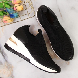 Schwarze Keilsneaker für Damen Artiker 2