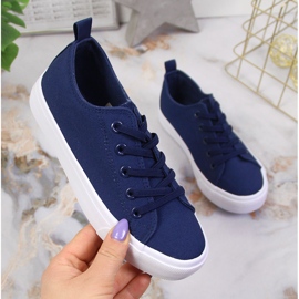 Marineblaue Textil-Sneaker von Atletico 1