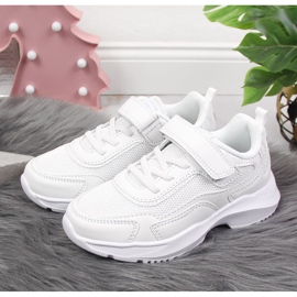 Weißer American Club Sportschuh für Kinder mit Klettverschluss 2