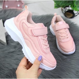 Pinker American Club Sportschuh für Mädchen mit Klettverschluss rosa 1