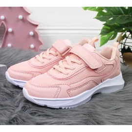 Pinker American Club Sportschuh für Mädchen mit Klettverschluss rosa 2