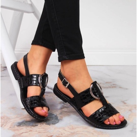 Schwarze Damensandalen von Jezzi 1