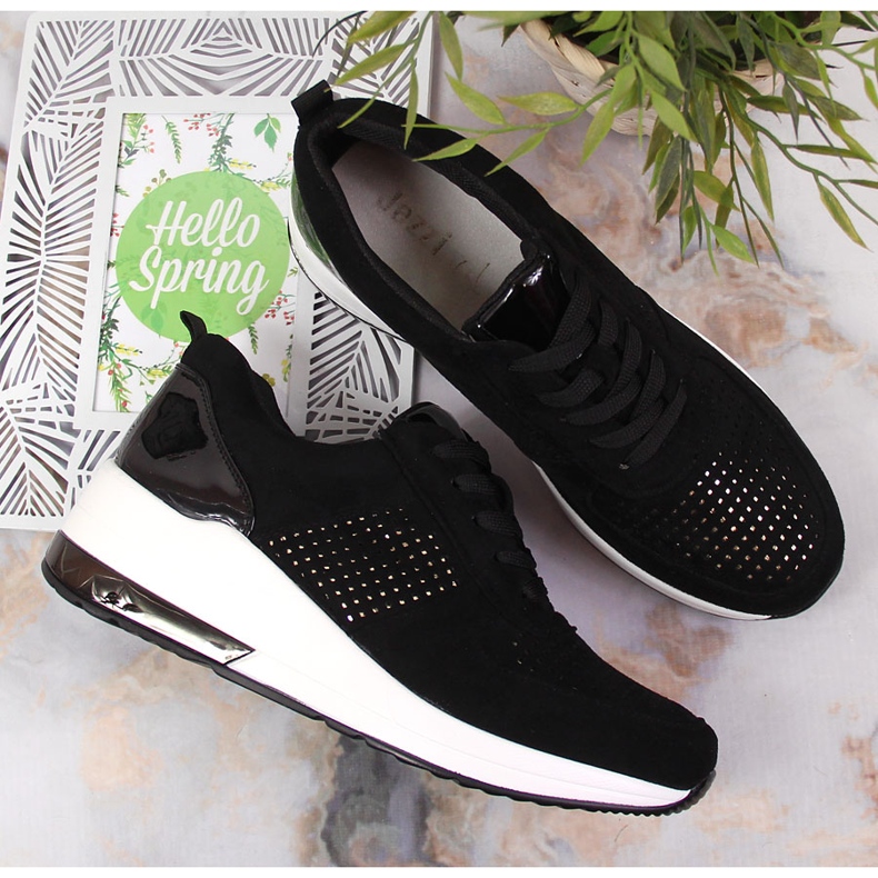 Schwarze Keilschuhe für Damen Jezzi 1