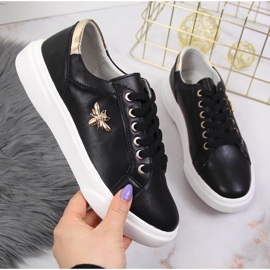 Damenlederschuhe mit schwarzem Vinceza-Plateau 1