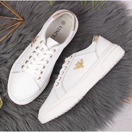 Damenlederschuhe mit weißem Vinceza-Plateau 2