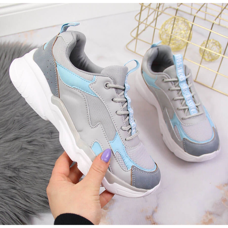 Bequeme graue Vinceza Sportschuhe für Damen 1