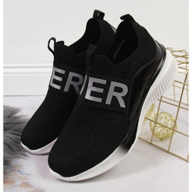 Sportschuhe für Damen schlüpfen auf schwarzem Vinceza 2