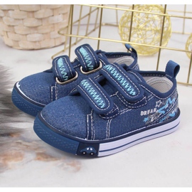 Blaue Turnschuhe für Jungen mit Klettverschluss von Atletico marineblau 2