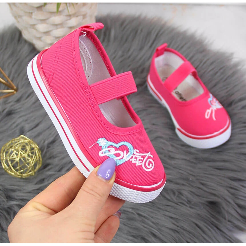 Ballerinas für Mädchen mit elastischem rosa Atletico 1