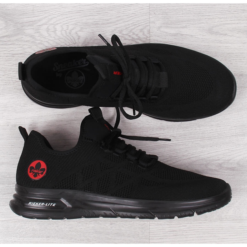 Sportschuhe aus schwarzem Mesh für Herren Rieker B7376-00 1