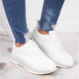 Weiße Bugatti JJ253094 Damen Sportschuhe 2