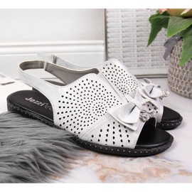 Damensandale mit silberner Jezzi-Schleife 2