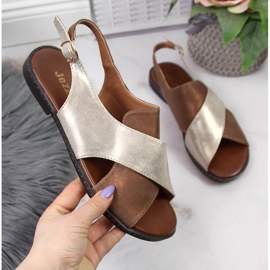 Goldfarbene Jezzi-Sandalen für Damen golden 1