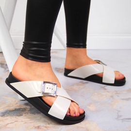 Damen Hausschuhe Meliski Creme Zaxy JJ285057 beige mehrfarbig 2