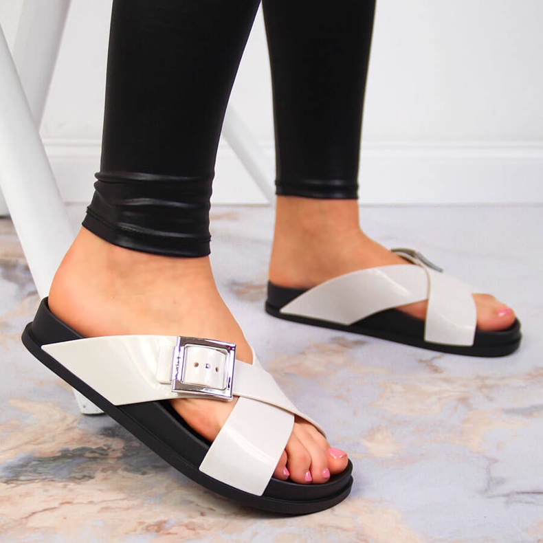 Damen Hausschuhe Meliski Creme Zaxy JJ285057 beige mehrfarbig 2