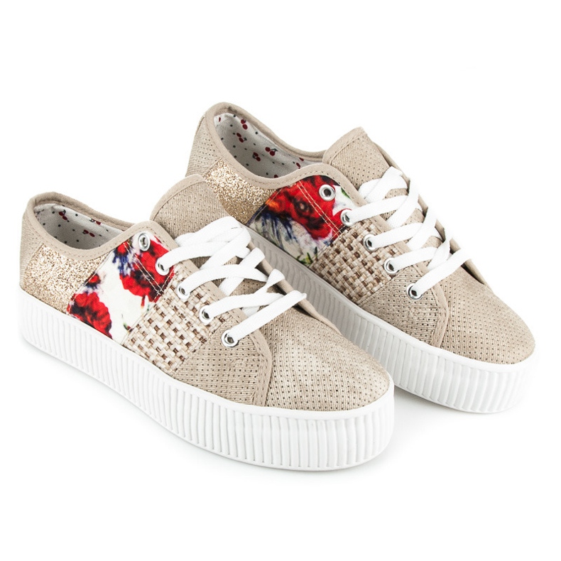 Kylie Damenturnschuhe auf der Plattform braun 1