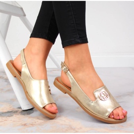 Damensandalen mit goldener Filippo-Verzierung 1