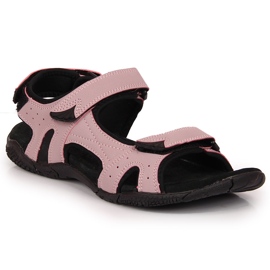 Sportliche Damensandalen mit Klettverschluss lila American Club 1