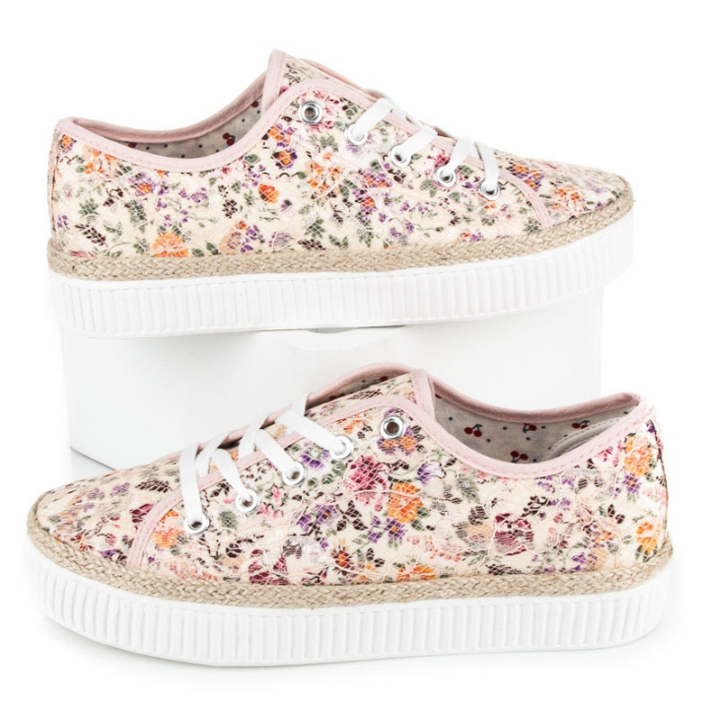 Kylie Espadrilles aus Spitze mit Blumen mehrfarbig 2