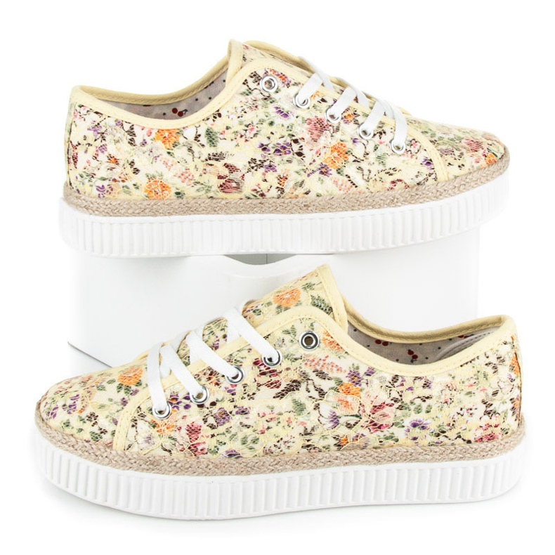 Kylie Espadrilles aus Spitze mit Blumen mehrfarbig 1