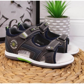 Graue Sandaletten mit Klettverschluss von American Club für Jungen 2