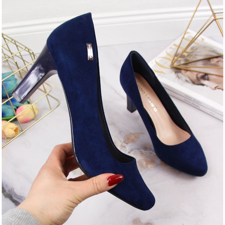 Pumps auf der post marineblau Sergio Leone 1