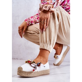 PS1 Espadrilles aus Leder für Damen mit Kette in Weiß 2
