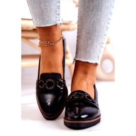 Vinceza Keilschuhe aus Lackleder Schwarz Melodien 3