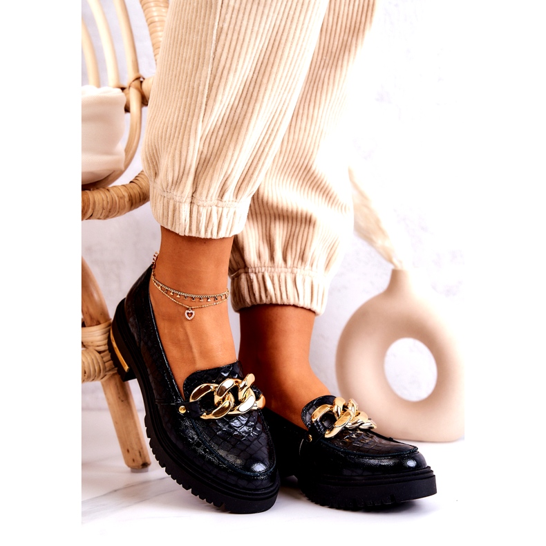 PA2 Damen-Loafer Leder-Loafer Black Mollie schwarz 1