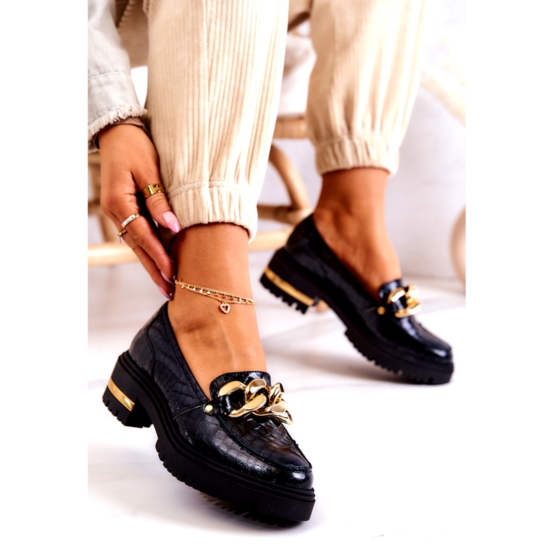 PA2 Damen-Loafer Leder-Loafer Black Mollie schwarz 3