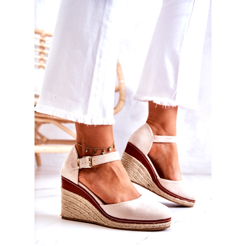 Seastar Damen Beige Espadrilles auf Wedges Tamarill 2