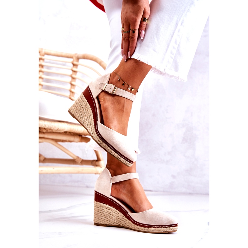 Seastar Damen Beige Espadrilles auf Wedges Tamarill 3